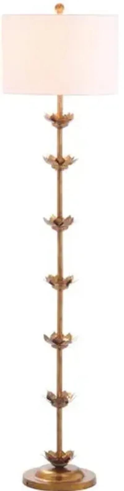 Claire Leaf Floor Lamp - Antique Gold