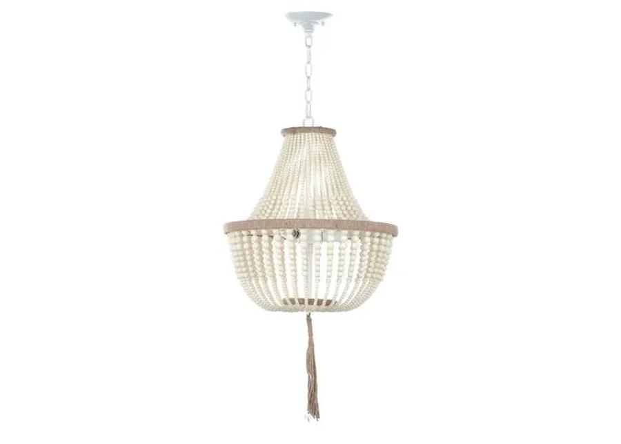 Mila Beaded Pendant - Cream - Ivory