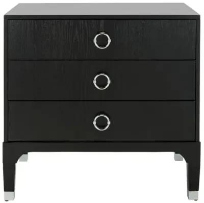 Royce Nightstand - Black/Silver