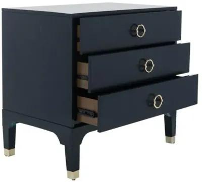 Royce Nightstand - Navy/Gold