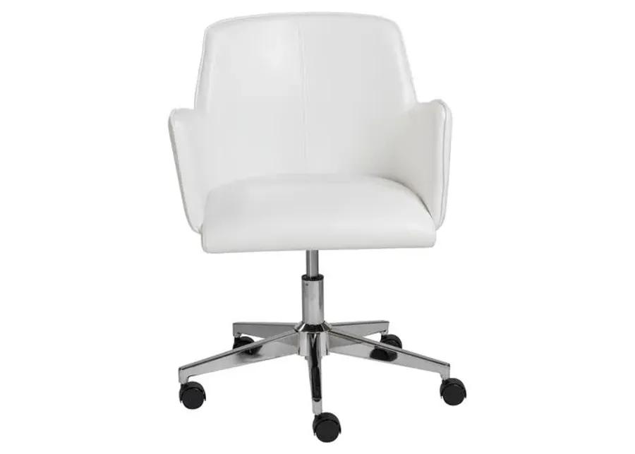 Sonny Leatherette Office Chair - White