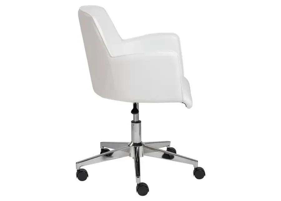 Sonny Leatherette Office Chair - White