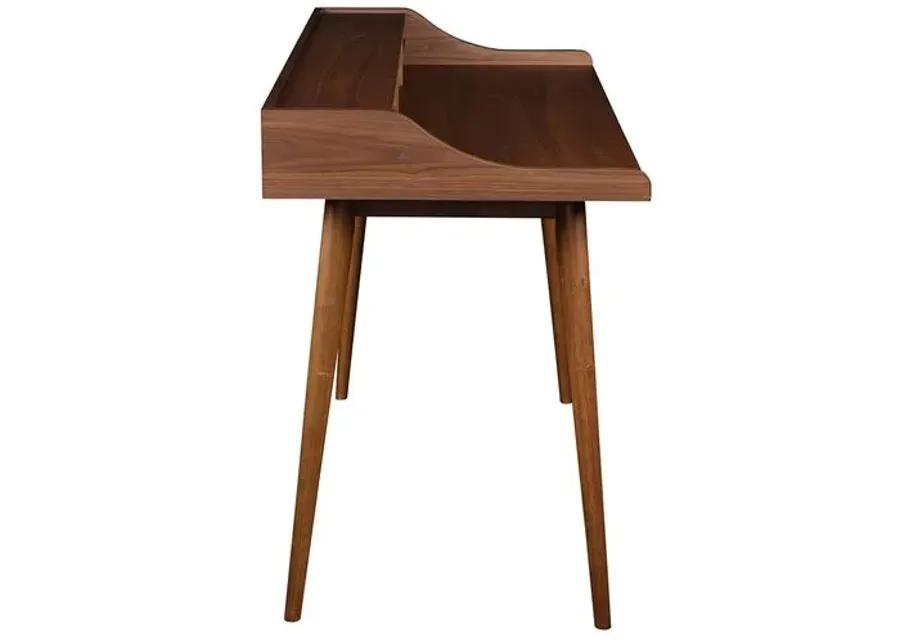 Reginald Desk - Walnut - Brown