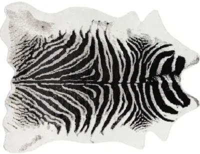 5'x8' Acadia Zebra Faux-Hide Rug - Black - Erin Gates - Black