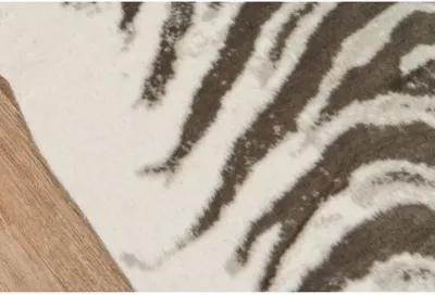 5'x8' Acadia Zebra Faux-Hide Rug - Gray - Erin Gates - Gray