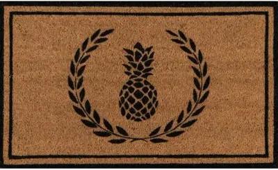 1'6"x2'6" Pineapple Doormat - Black - Erin Gates - Brown