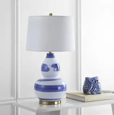 Riley Table Lamp - Blue/White