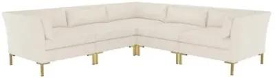 Marceau Linen L-Shaped Sectional - Handcrafted - Beige