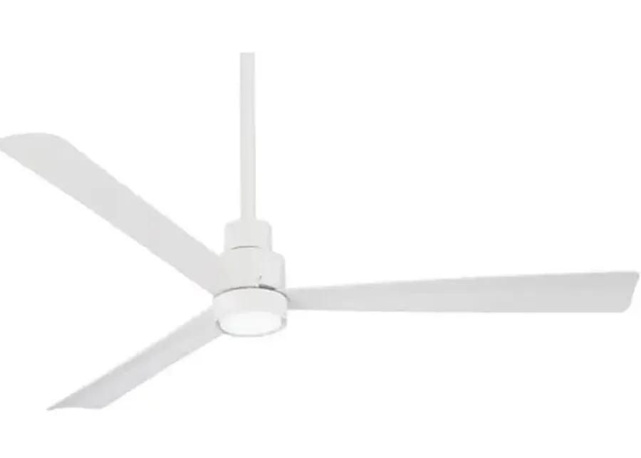 Simple Ceiling Fan - Flat White - 3 Blades - 3 Blades, Hardwired, Hand-Held Remote Control