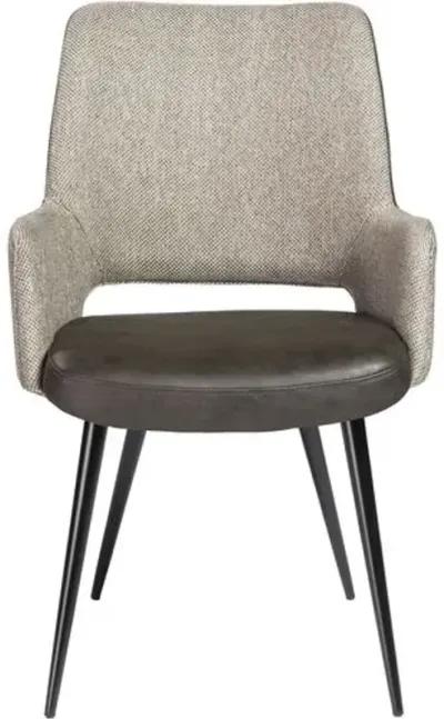 Ava Armchair - Light Gray/Dark Gray - Black