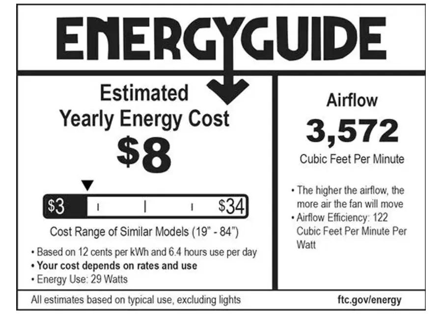 Simple Ceiling Fan - Coal - Black - 3 Blades - 3 Blades, Hardwired, Hand-Held Remote Control