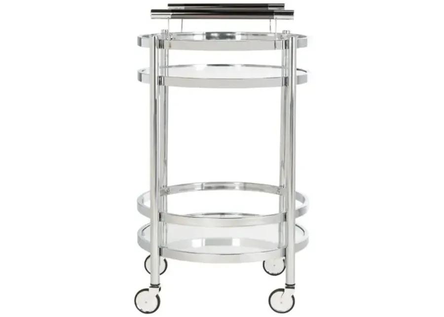 Carrey Bar Cart - Chrome