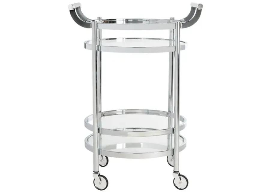 Carrey Bar Cart - Chrome