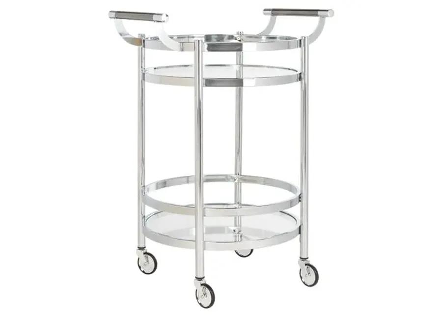 Carrey Bar Cart - Chrome