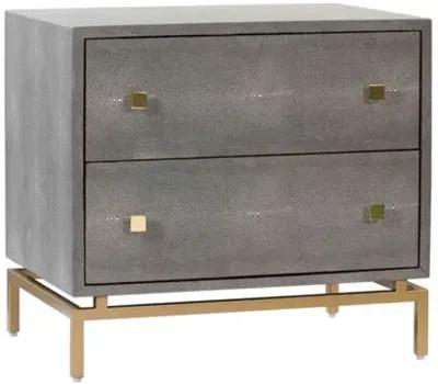 Sandy Nightstand - Gray Shagreen - Handcrafted