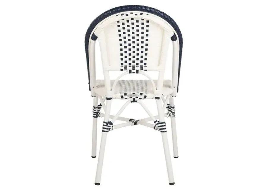 Set of 2 Zoya Stackable Chairs - White/Black