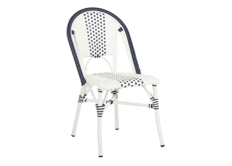 Set of 2 Zoya Stackable Chairs - White/Black