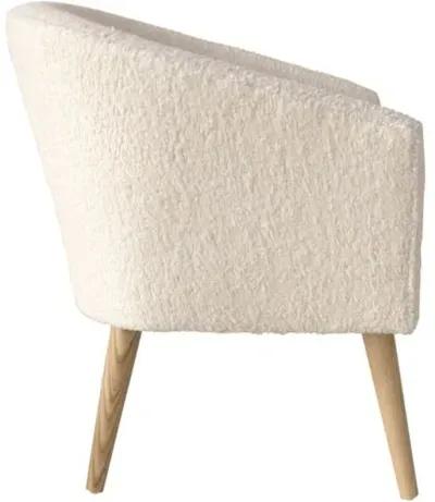 Leah Sheepskin Barrel Chair - Natural - Ivory