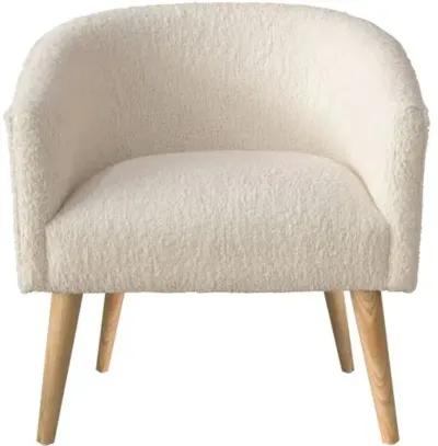 Leah Sheepskin Barrel Chair - Natural - Ivory