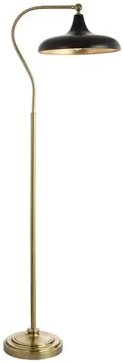 Zoe Floor Lamp - Brass/Black