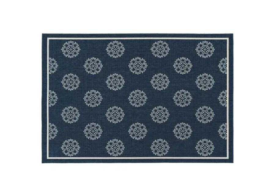 Lata Outdoor Rug - Navy - Blue - Blue