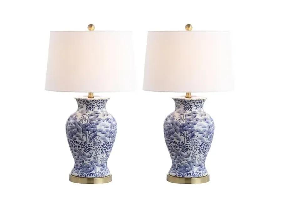 Set of 2 Beverly Table Lamps - Blue/White