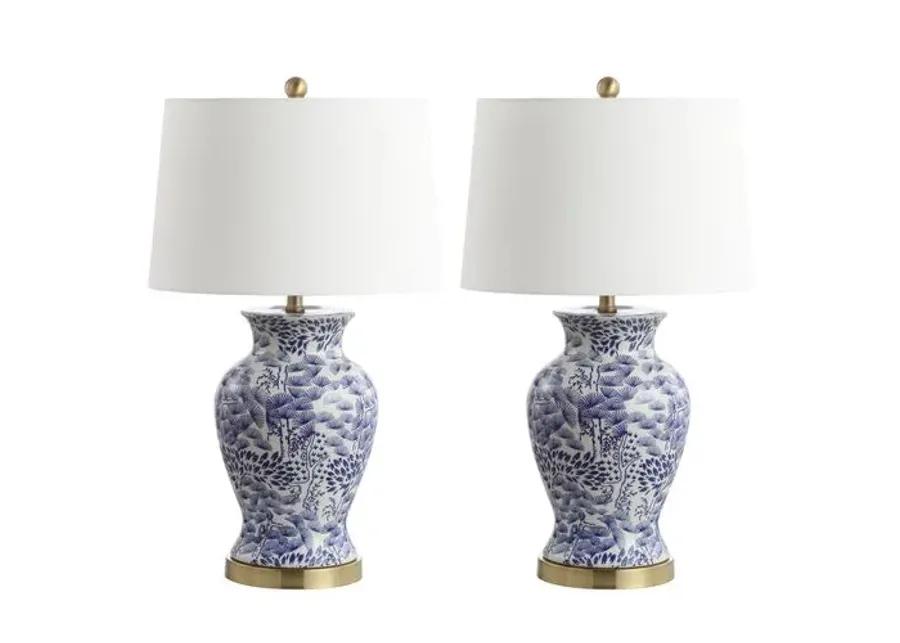 Set of 2 Beverly Table Lamps - Blue/White