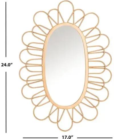 Rory Flora Oval Wall Mirror - Gold