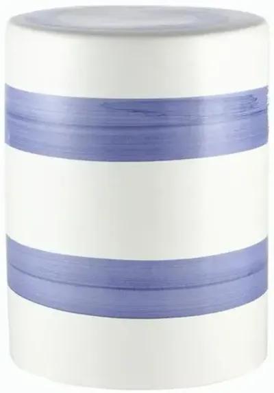 Serena Garden Stool - Blue/White