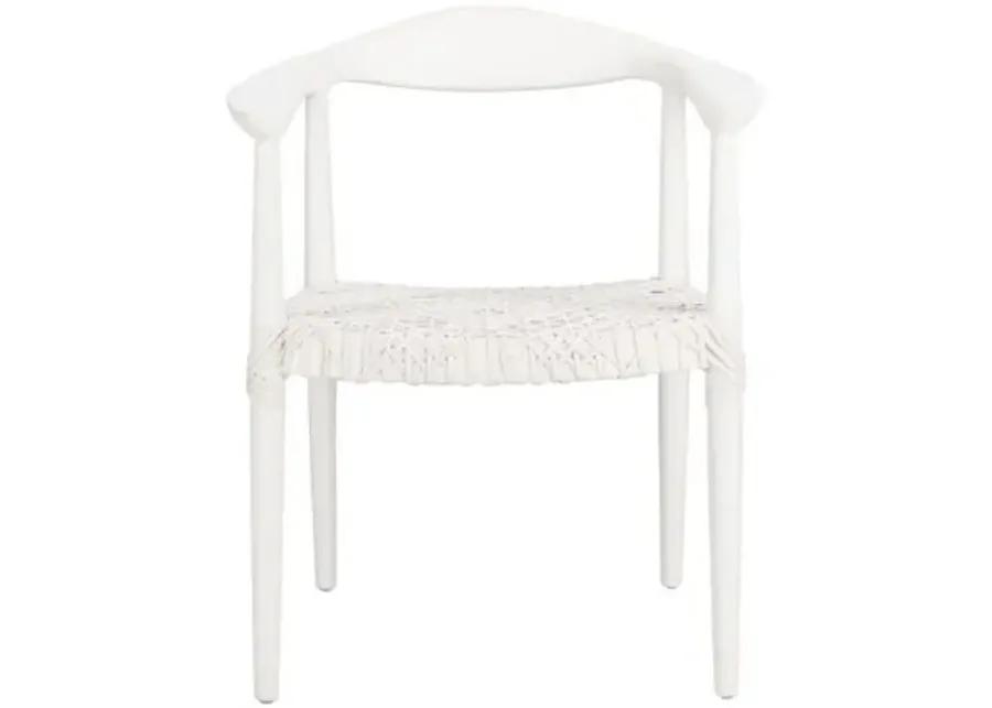 Francesca Leather Armchair - White