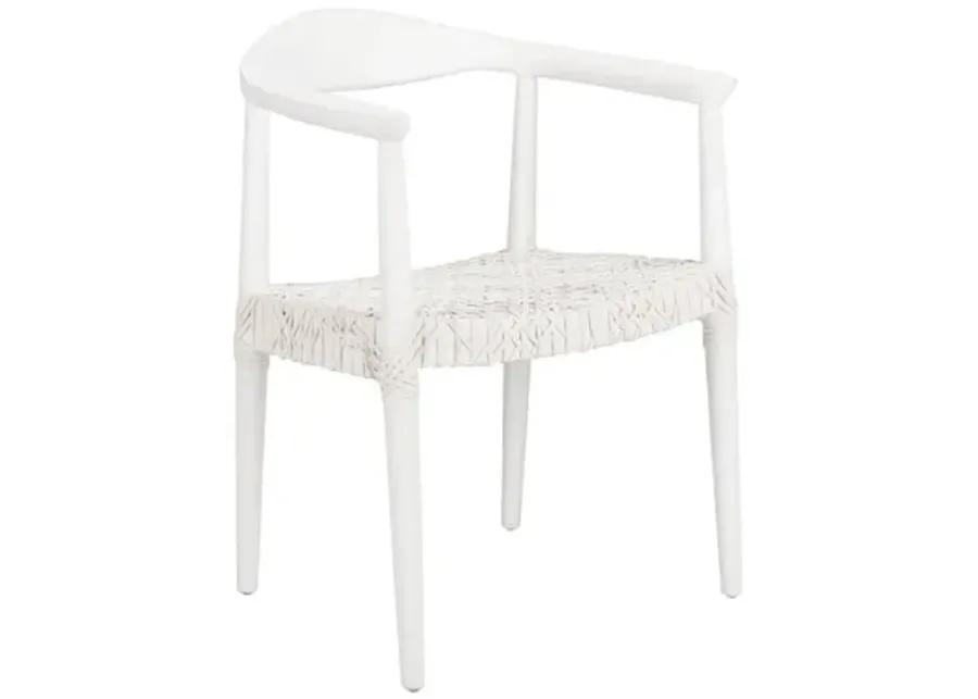 Francesca Leather Armchair - White