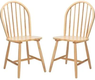 Set of 2 Lemuel Spindle Dining Chairs - Natural