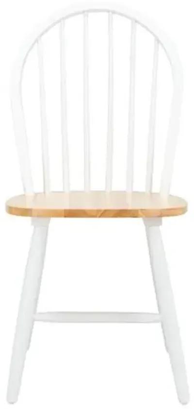 Set of 2 Lemuel Spindle Dining Chairs - White