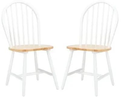 Set of 2 Lemuel Spindle Dining Chairs - White