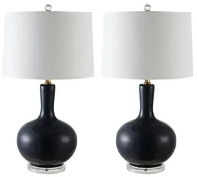 Set of 2 Lily Table Lamps - Navy