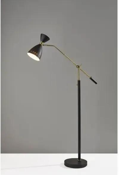 Jax Floor Lamp - Black/Antique Brass