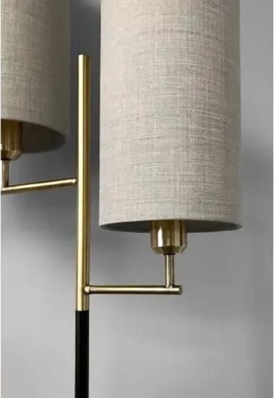 Orion Floor Lamp - Black/Antique Brass