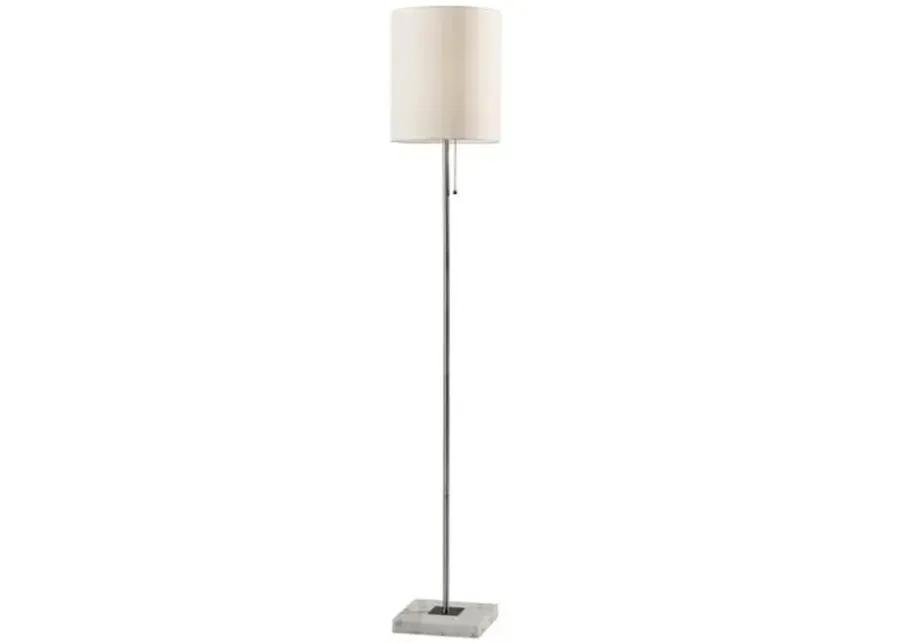 Nina Floor Lamp - Black/White Marble