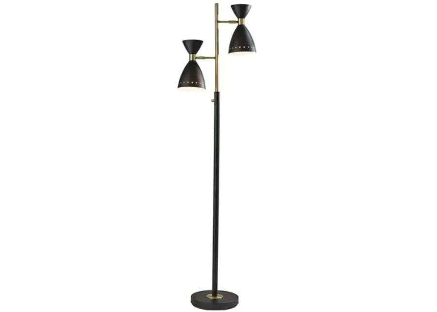 Jax Floor Lamp - Black/Brass