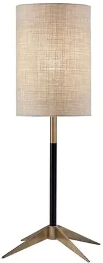 Max Table Lamp - Black/Antique Brass