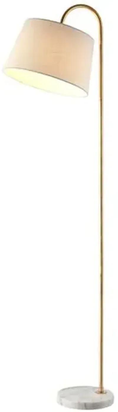 Madeline Floor Lamp - Gold Leaf/White