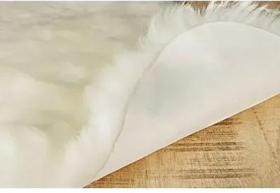 3'x5' Mary Handmade Sheepskin Rug - Natural - Handcrafted - Ivory - Ivory