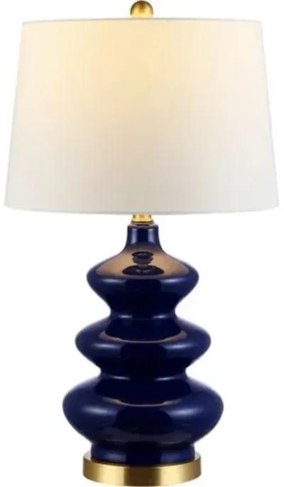 Bria Ceramic Table Lamp - Navy Blue