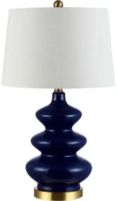 Bria Ceramic Table Lamp - Navy Blue