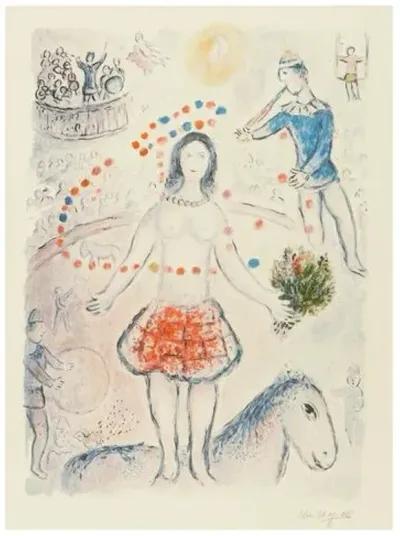 Painting - Chagall - Circus Equestrienne - Munn Works - Purple