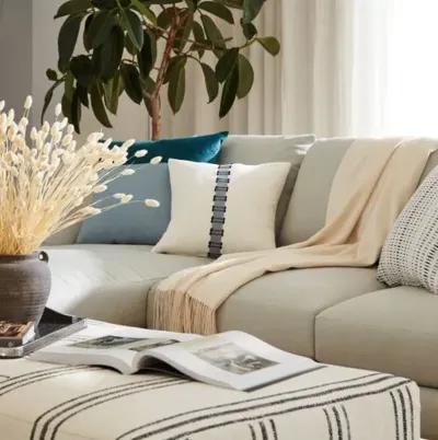 Cashmere-Blend Throw - Crème Fraiche - Ivory, Fringed