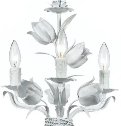 Amour 3-Light Chandelier - White - Crystorama