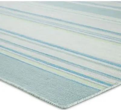 Leah Flat-Weave Dhurrie - Porcelain Blue