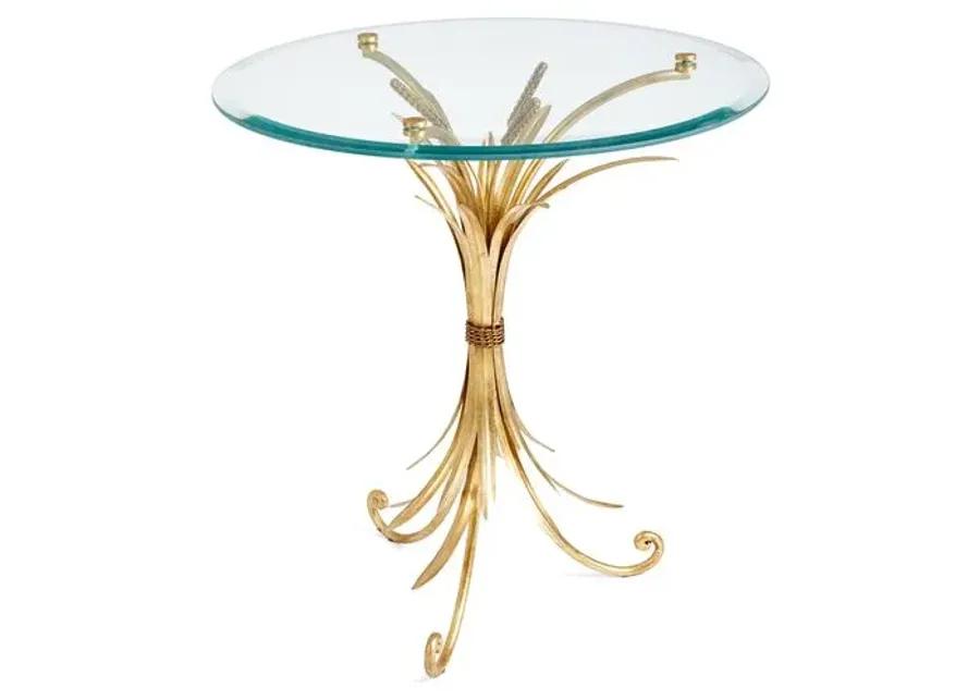 Wheat-Sheaf Side Table - Gold