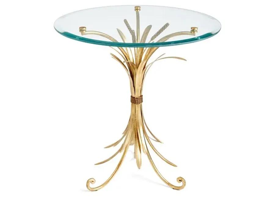 Wheat-Sheaf Side Table - Gold